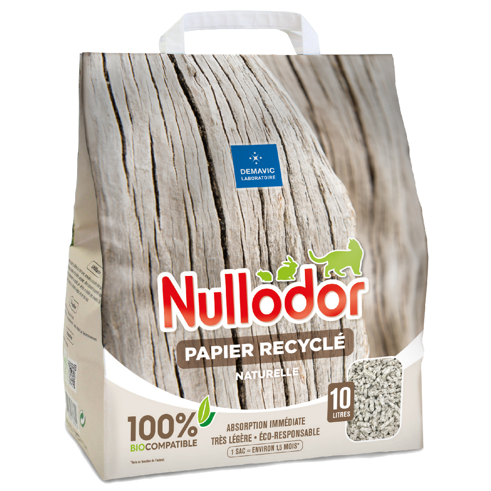 Nullodor Żwirek dla kota z makulatury - 2 x 10 L