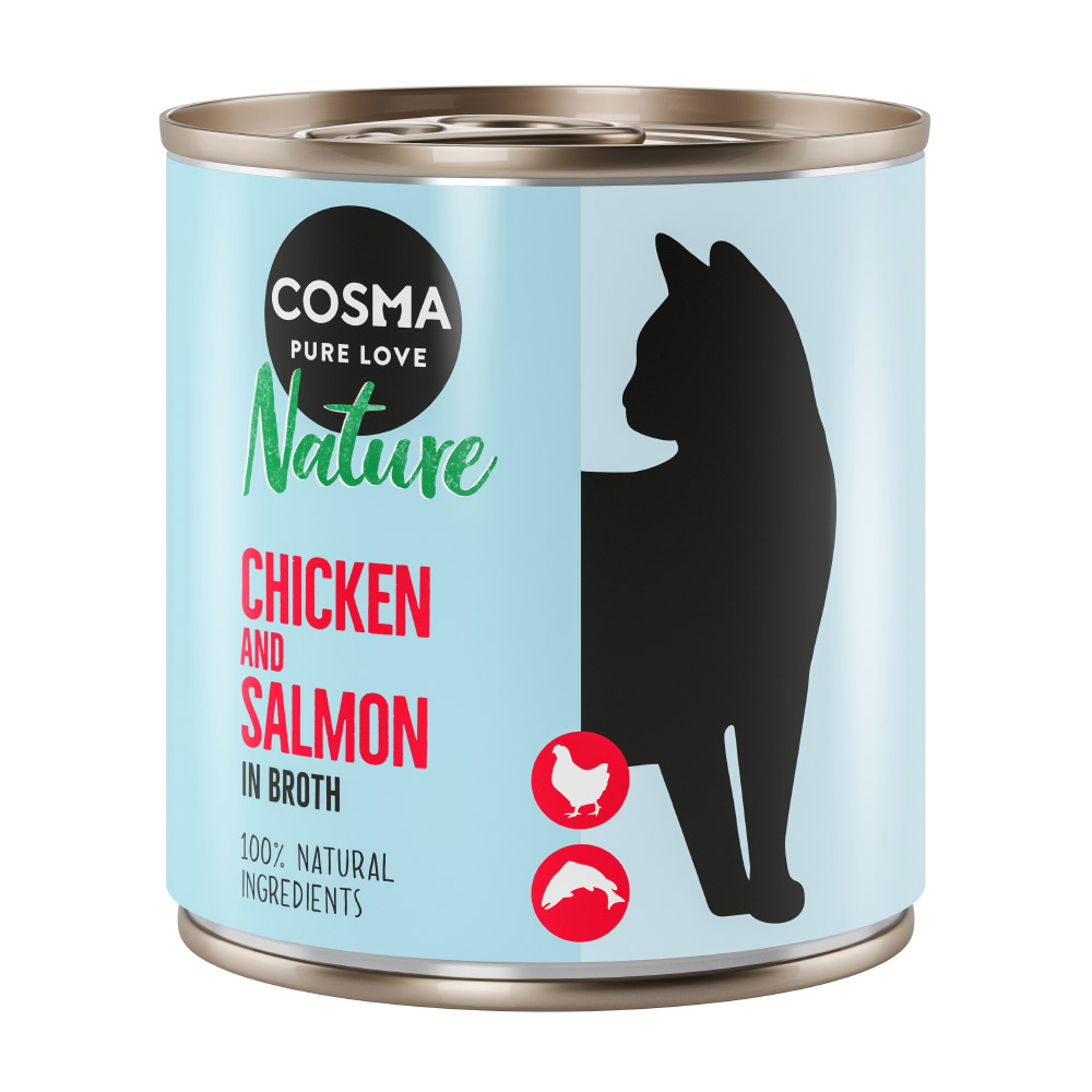 Cosma Nature, 6 x 280 g - Kurczak i łosoś