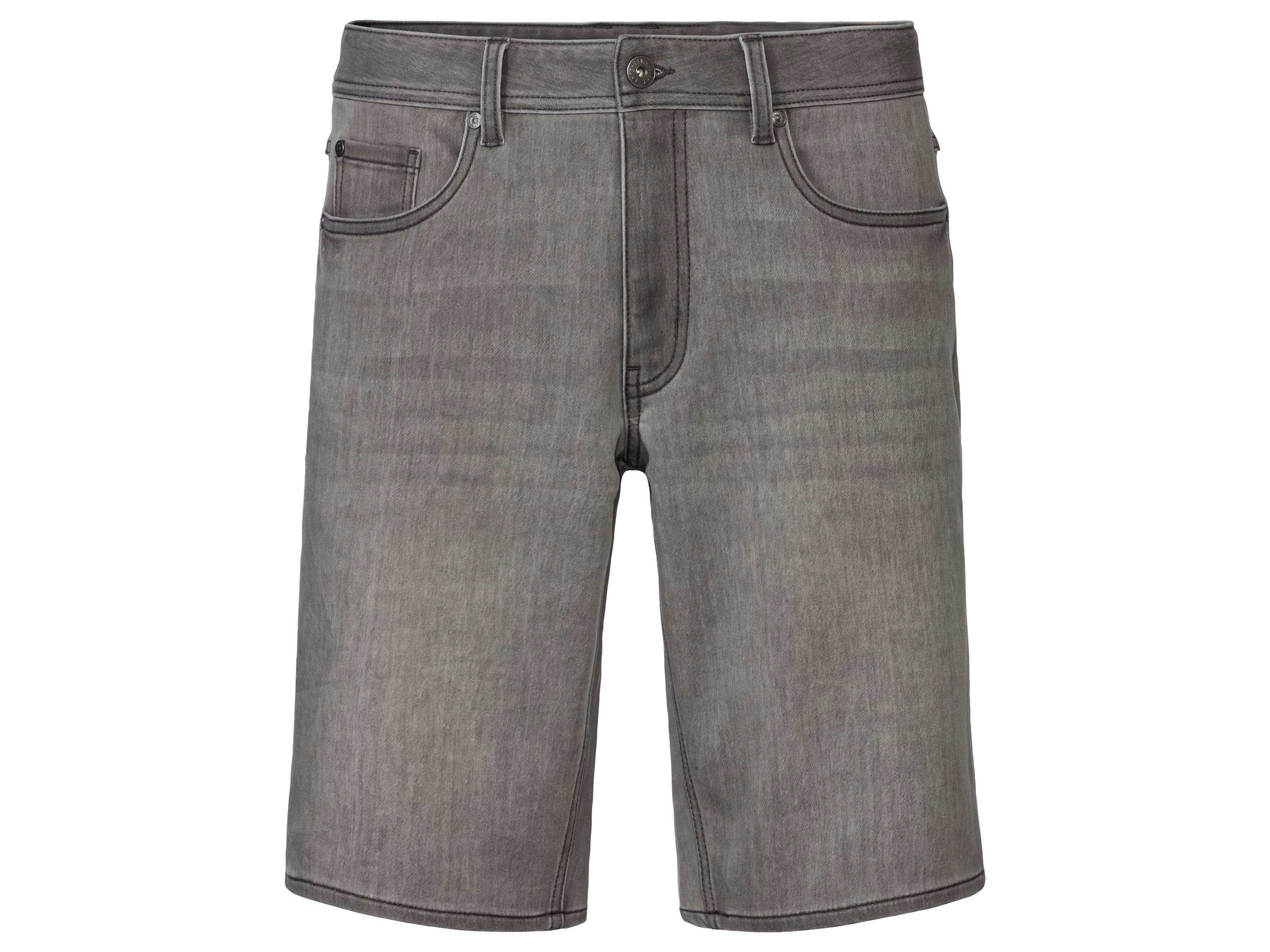 LIVERGY® Bermudy męskie z jeansu dresowego (54, Jasnoszary)