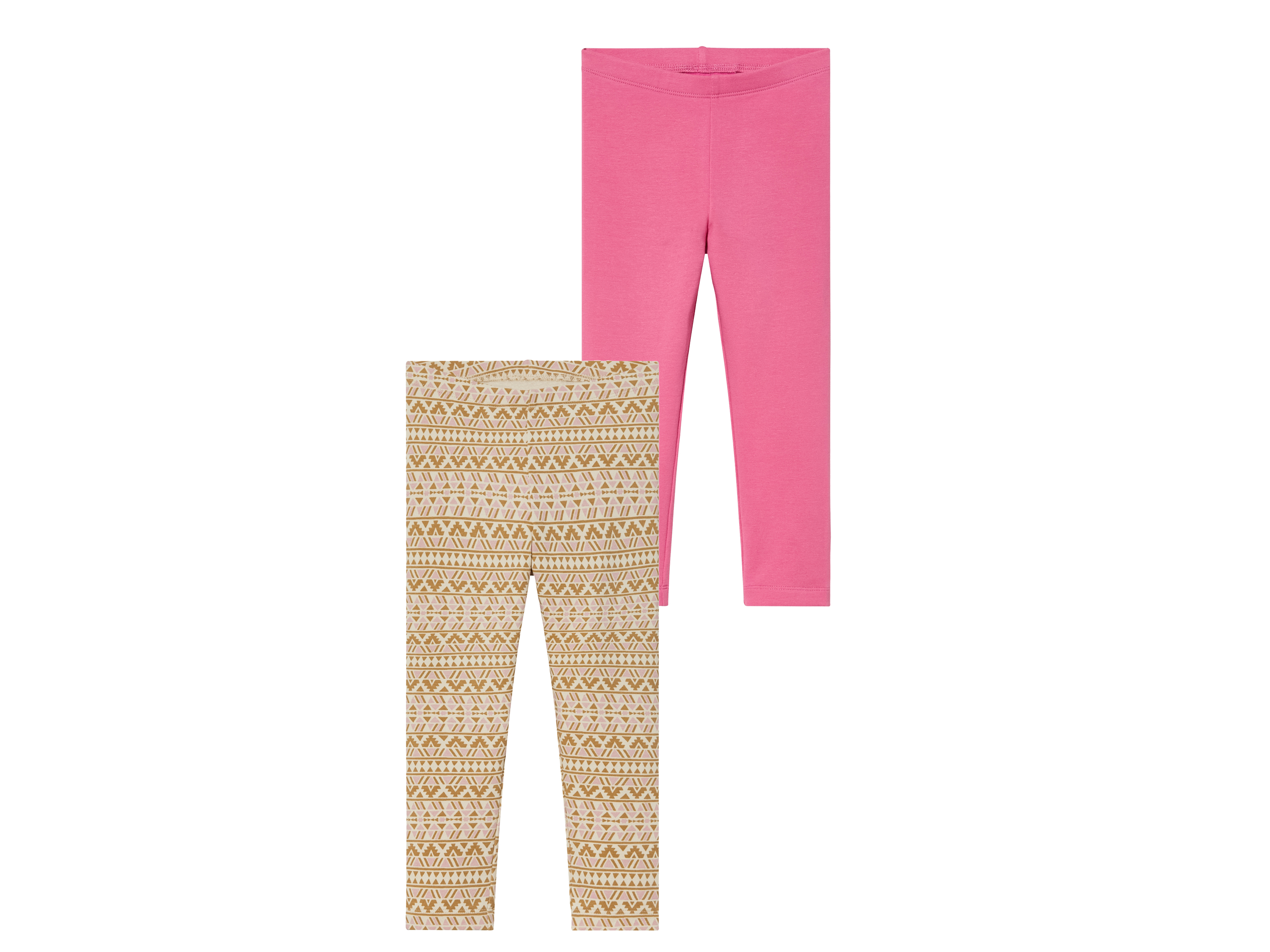 lupilu® Legginsy termiczne dziewczęce, 2 pary (98/104, Różowy/ we wzory) miniaturka