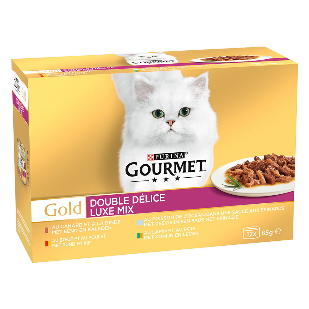Megapakiet Gourmet Gold Duo Delice, w sosie, 96 x 85 g - Luksusowy pakiet mieszany