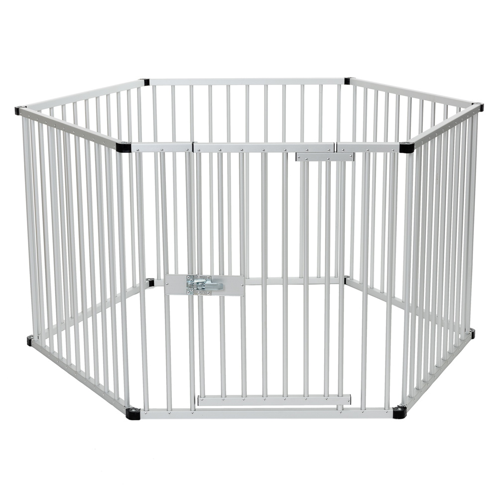 Kojec dla szczeniąt z aluminium - 6 elementów o wymiarach szer. 80 x wys. 80 cm