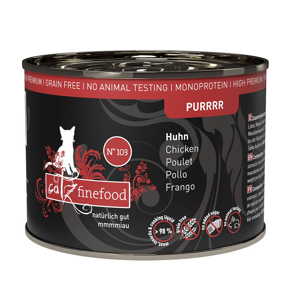 catz finefood Purrrr w puszkach, 6 x 200 g / 190 g - No. 103, kurczak (6 x 200 g)