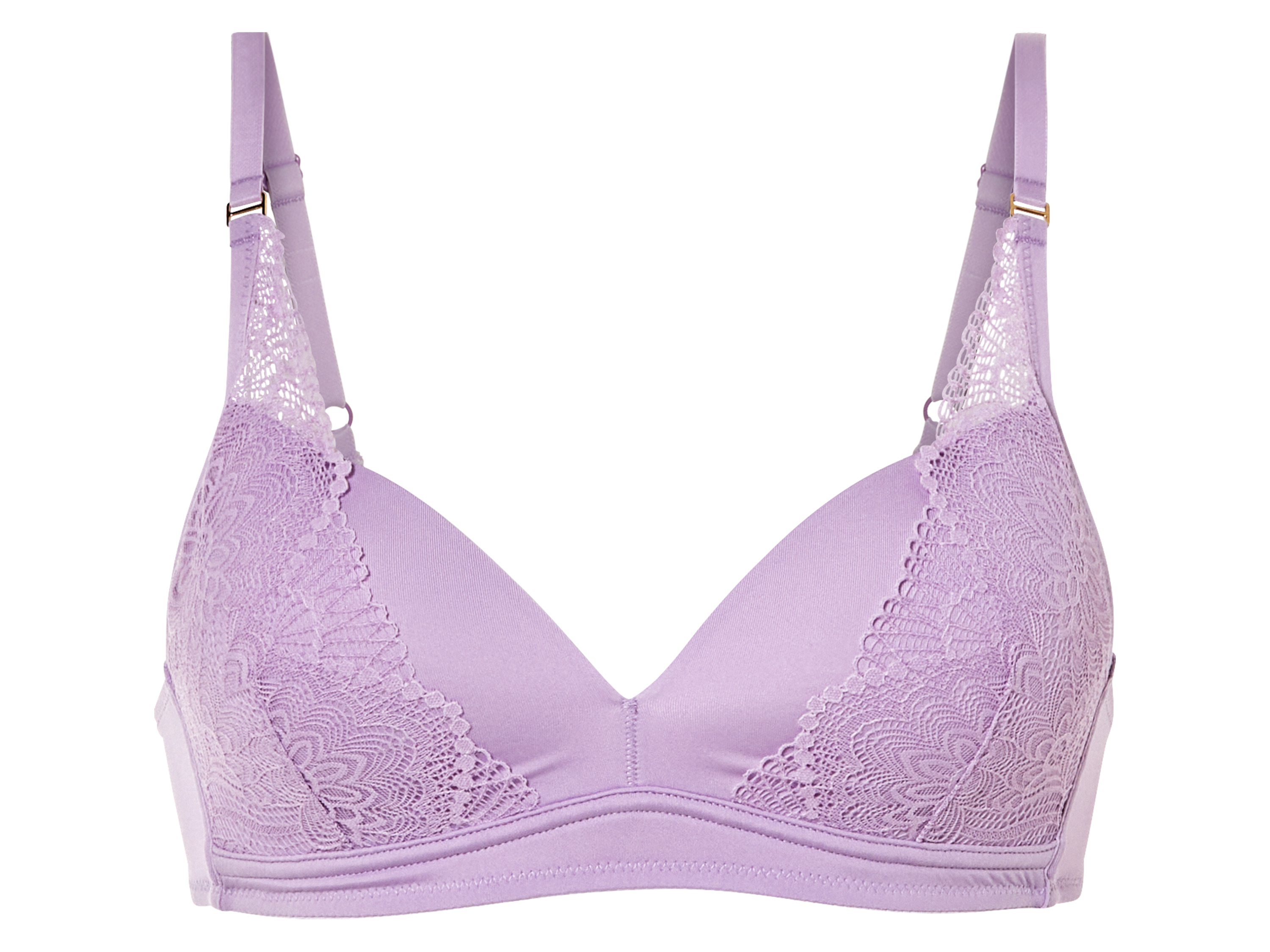 esmara® Biustonosz braletka z koronką i miseczkami push-up (Fioletowy, M(40/42)) miniaturka