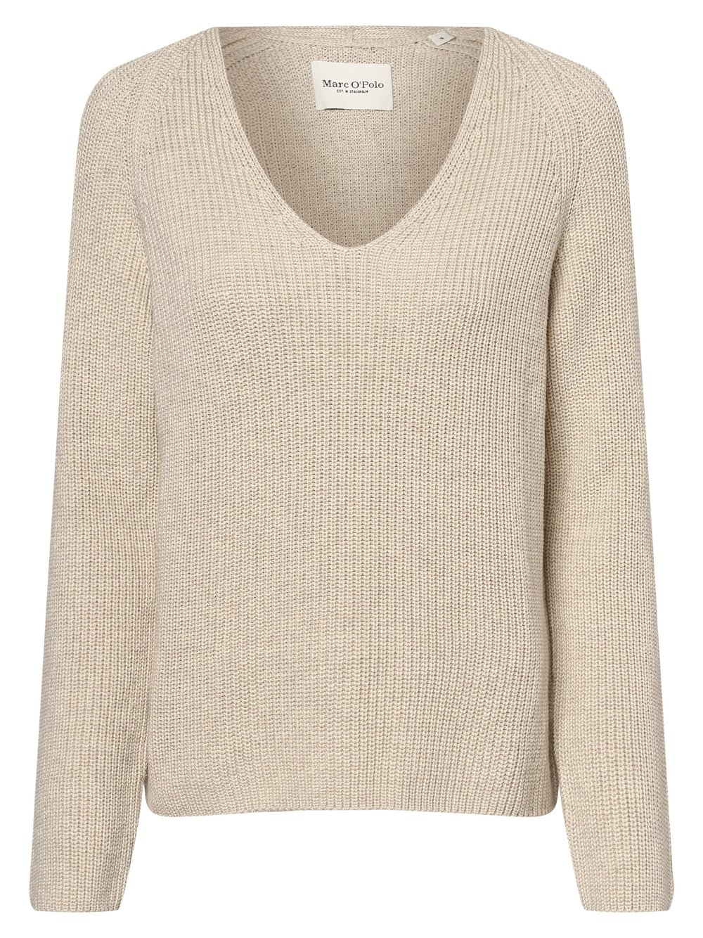 Marc O'Polo Sweter damski Kobiety Bawełna beżowy, XL