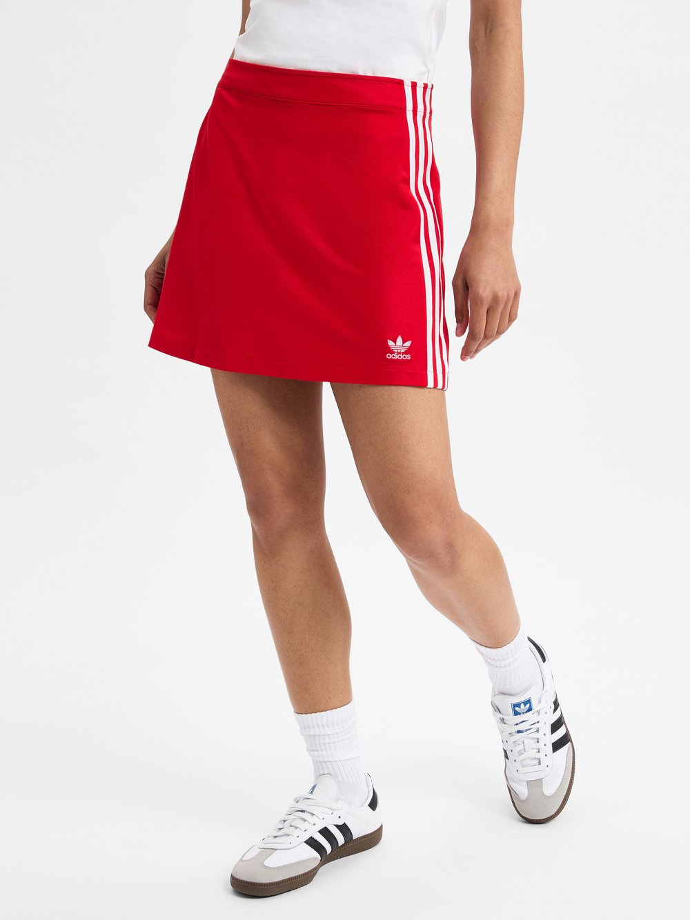 adidas Originals Damska mini spódniczka - Mini spódniczka Kobiety czerwony, XS