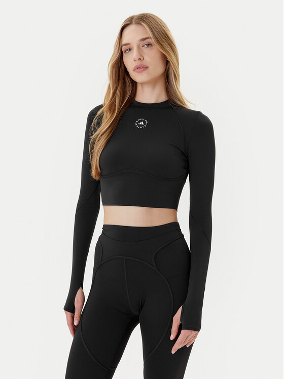 adidas by Stella McCartney Koszulka techniczna Training JW4566 Czarny Slim Fit