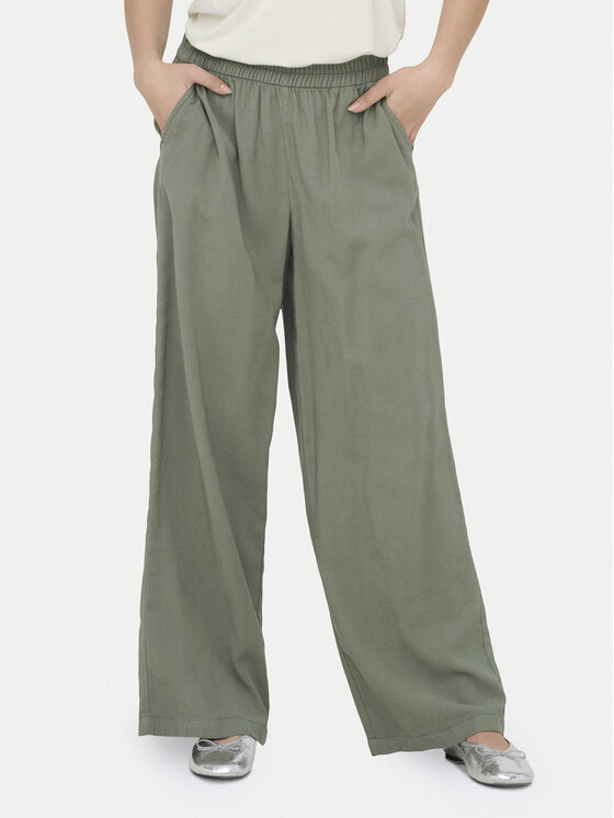 ONLY Spodnie materiałowe Aris 15337956 Zielony Straight Fit