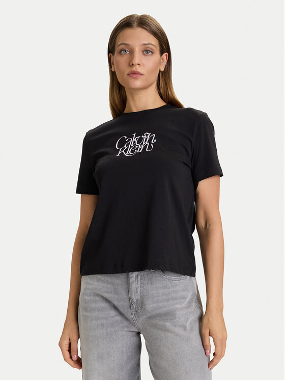 Calvin Klein Jeans T-Shirt LV047D210G Czarny Slim Fit