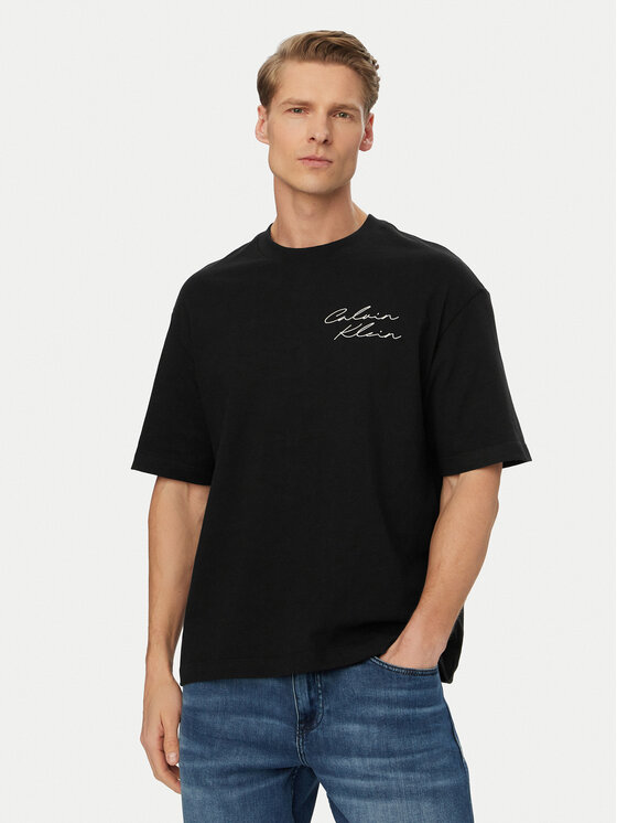 Calvin Klein Jeans T-Shirt LV04RE828G Czarny Regular Fit