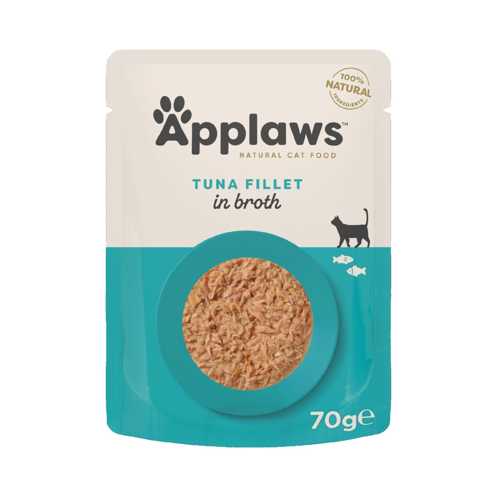 Korzystny pakiet Applaws Natural, saszetki w bulionie, 24 x 70 g - Filet z tuńczyka