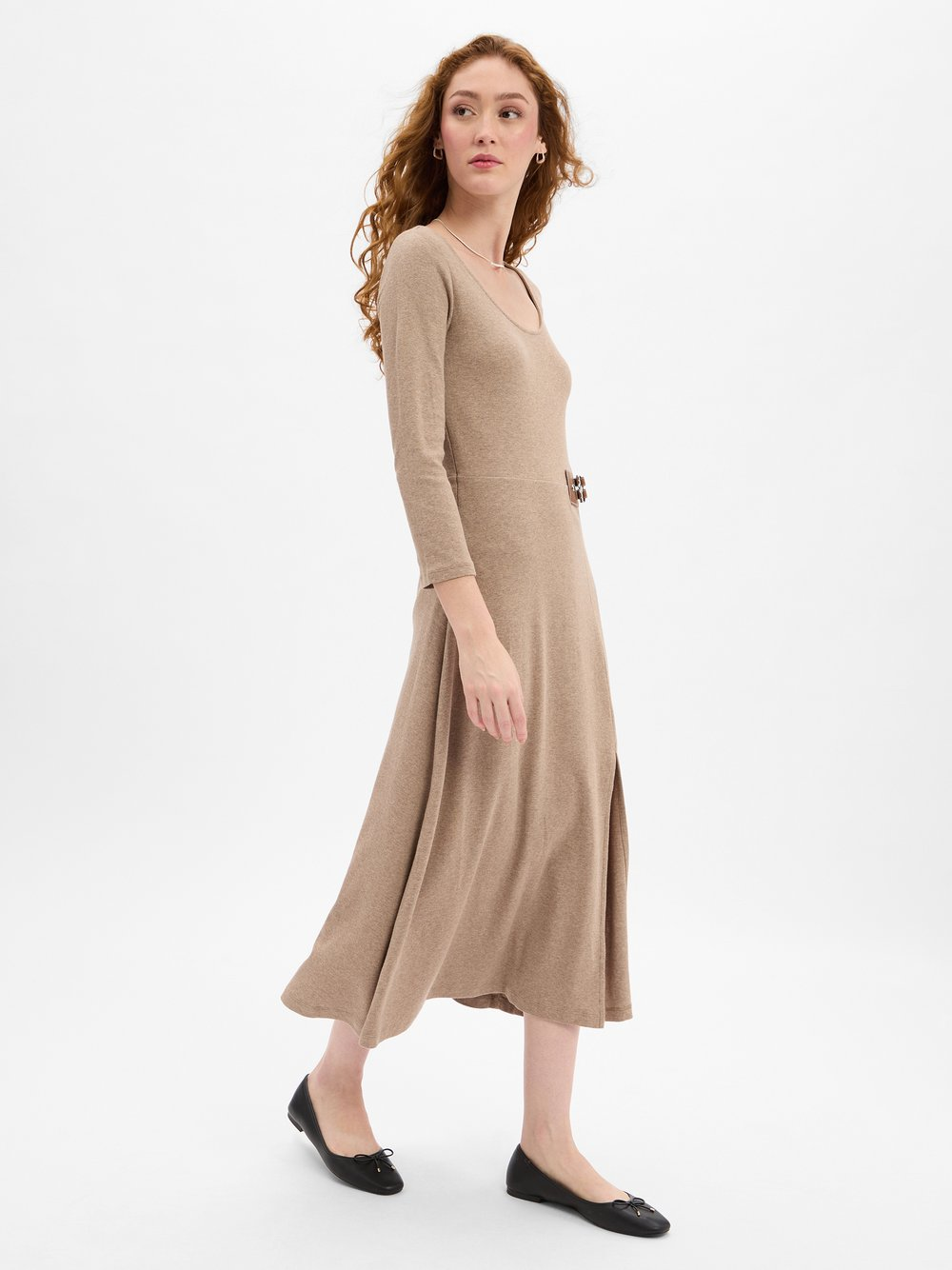 Lauren Ralph Lauren Sukienka damska Kobiety Bawełna beżowy, 38