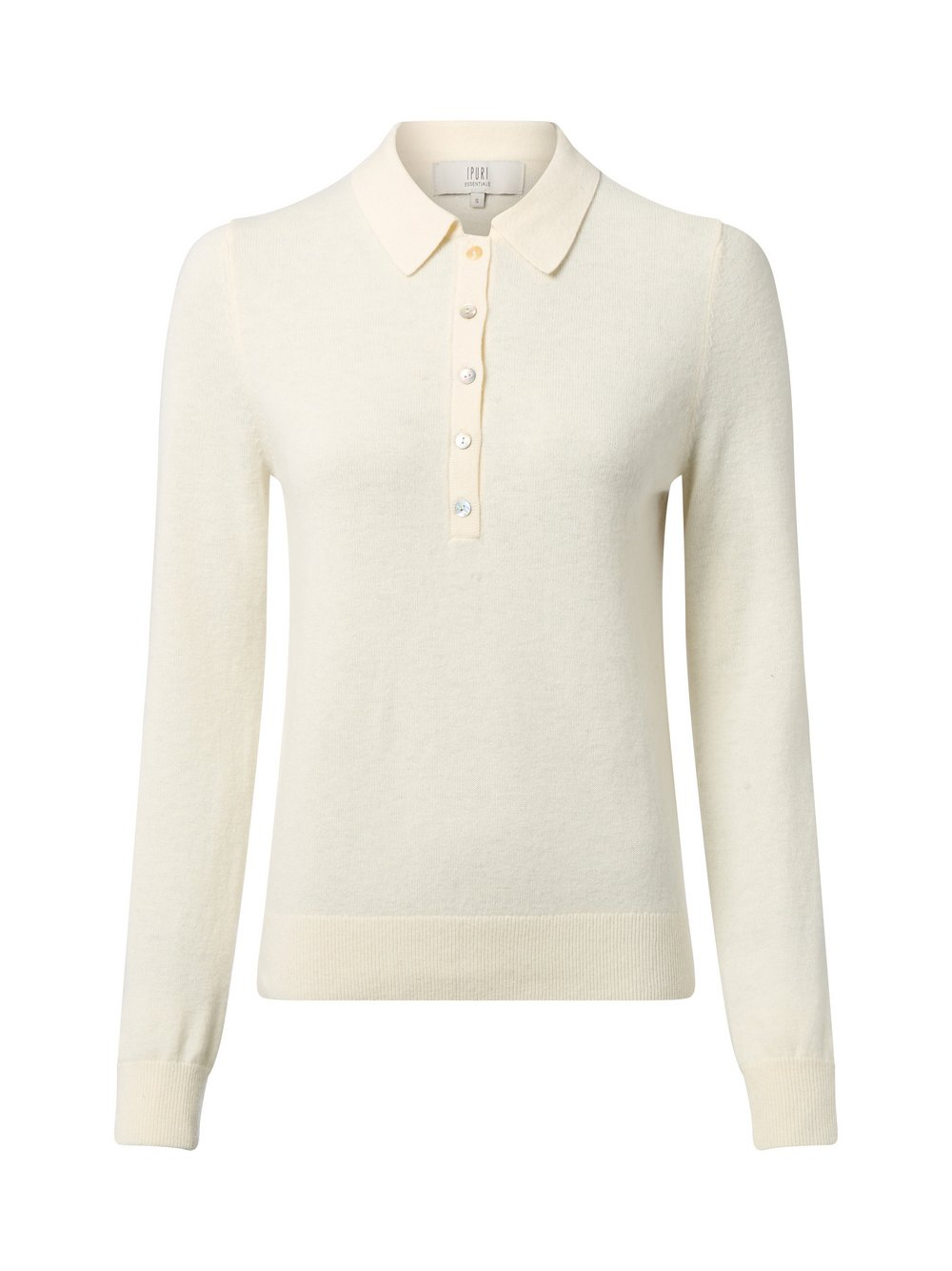 IPURI Damski sweter z dzianiny z zawartością wełny merynosów Kobiety Wełna merino biały, XS