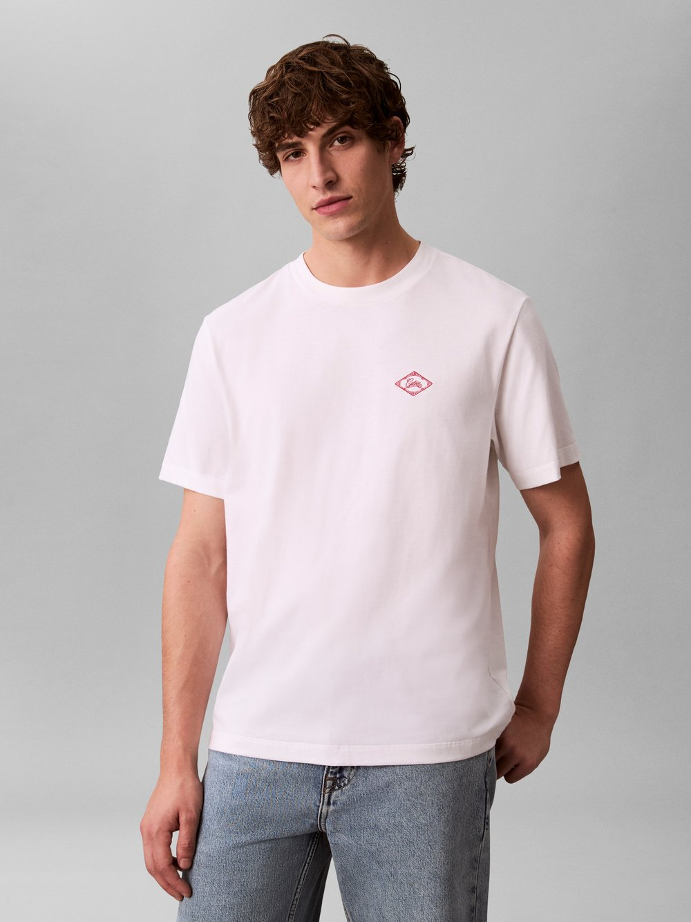 Calvin Klein Jeans Koszulka męska Mężczyźni Bawełna biały, XL
