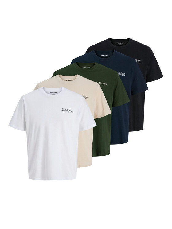 Jack & Jones Komplet t-shirtów Yuki 12288322 Kolorowy Relaxed Fit