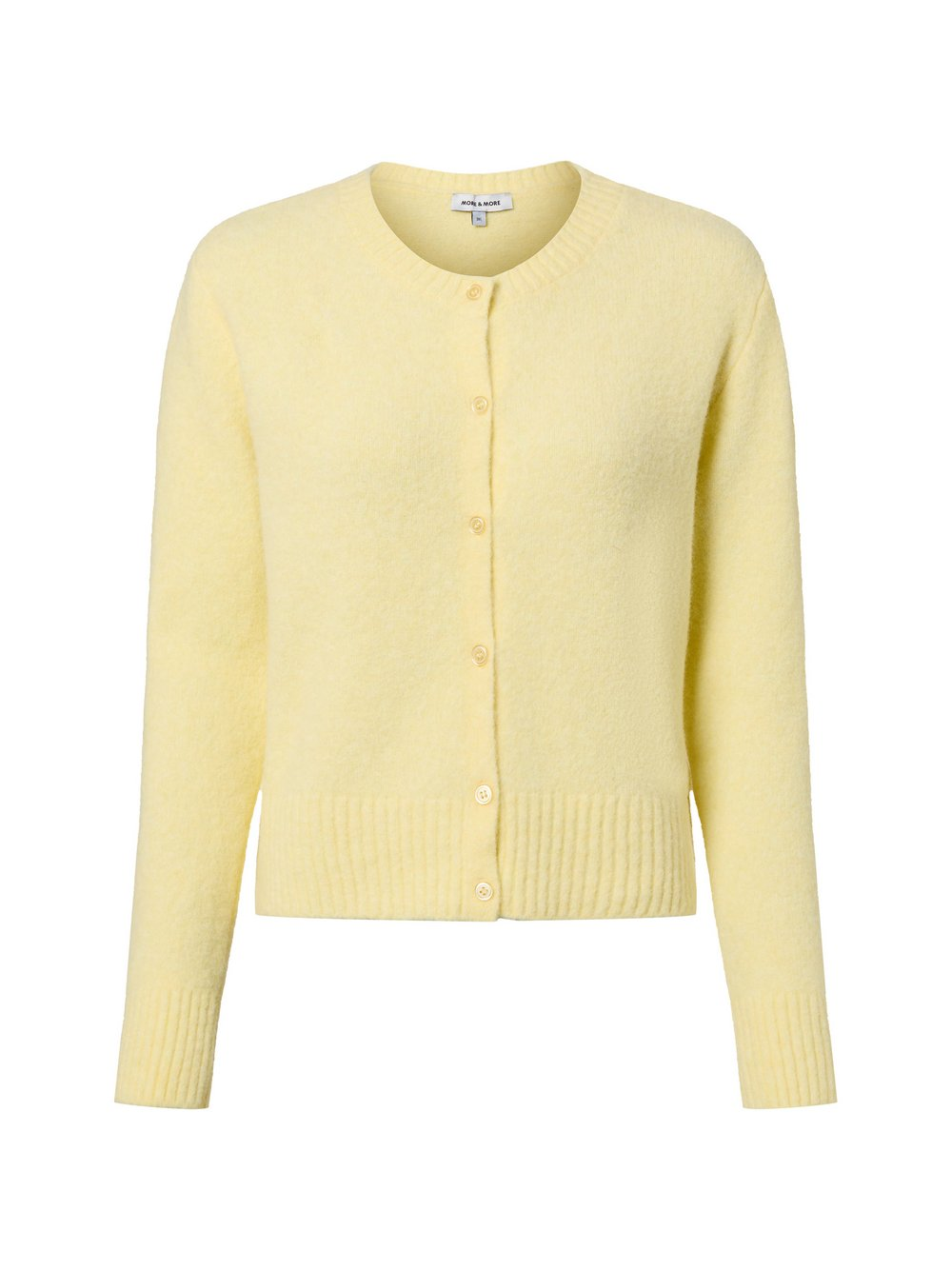 More & More Kardigan damski z zawartością wełny Kobiety Sztuczne włókno żółty, 40