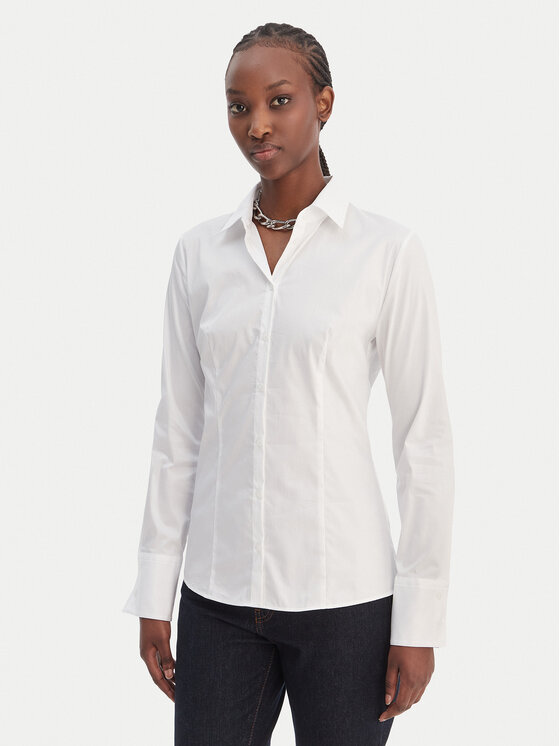HUGO Koszula 50554568 Biały Slim Fit