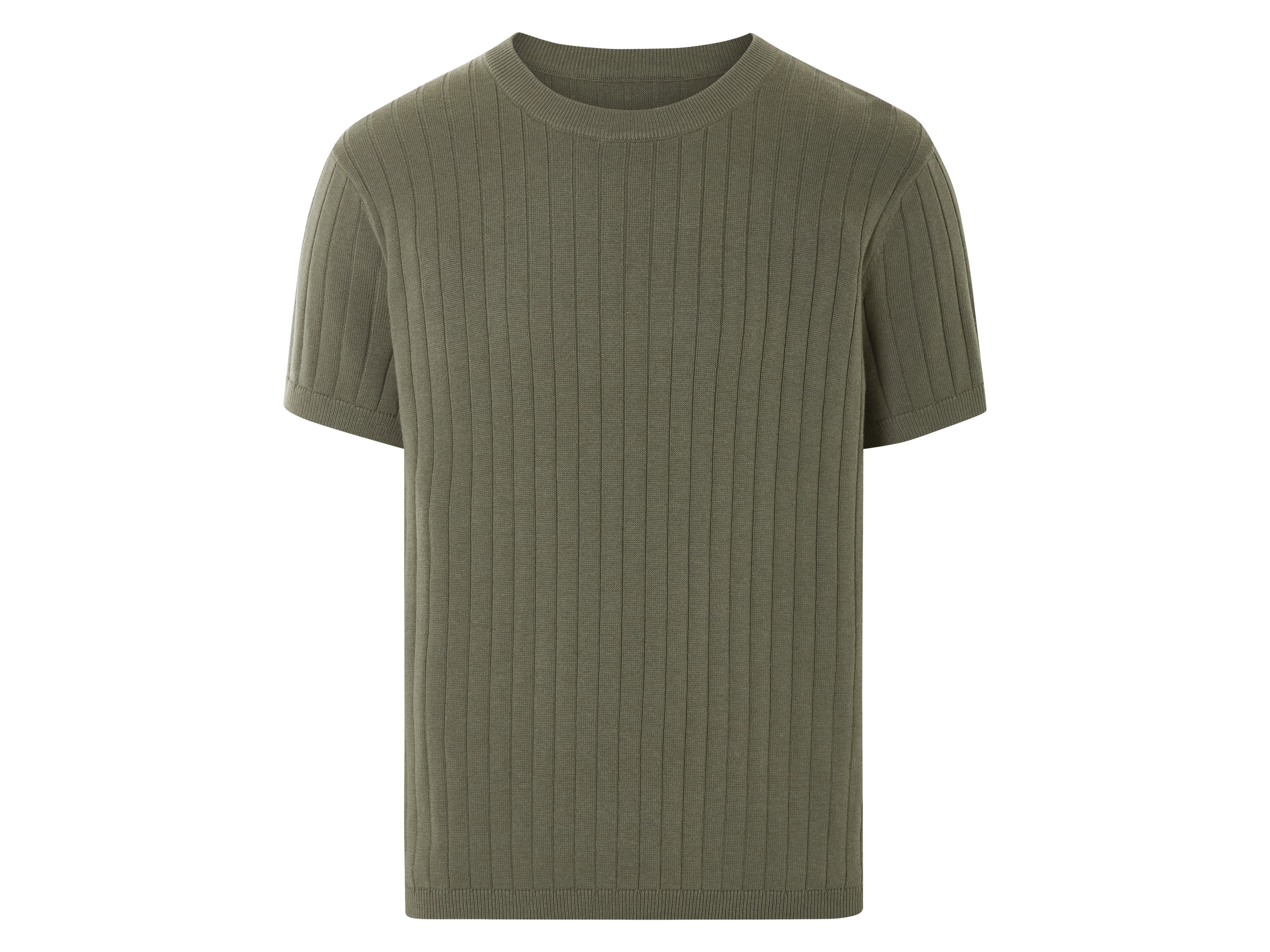 LIVERGY® T-shirt męski z dzianiny (Khaki, M (48/50))
