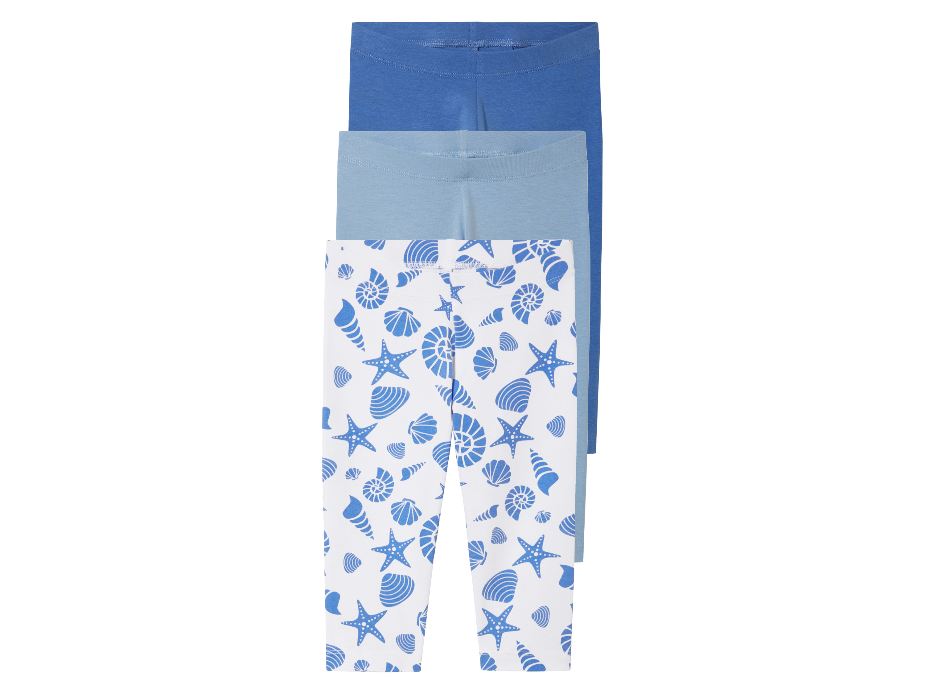 lupilu® Legginsy dziecięce 3/4 z bawełną, 3 pary (Niebieski, 98/104) miniaturka