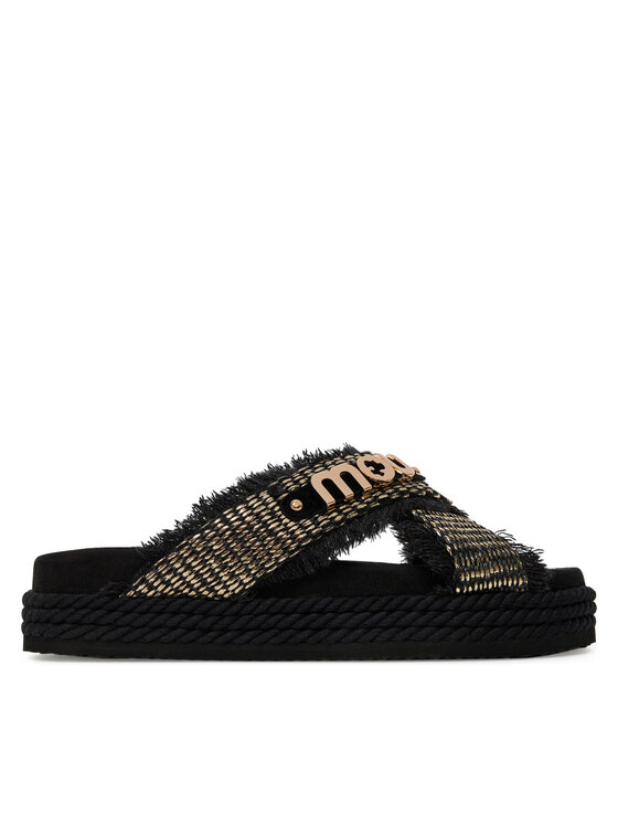 Mou Klapki Criss-cross MU.SW451009K Czarny