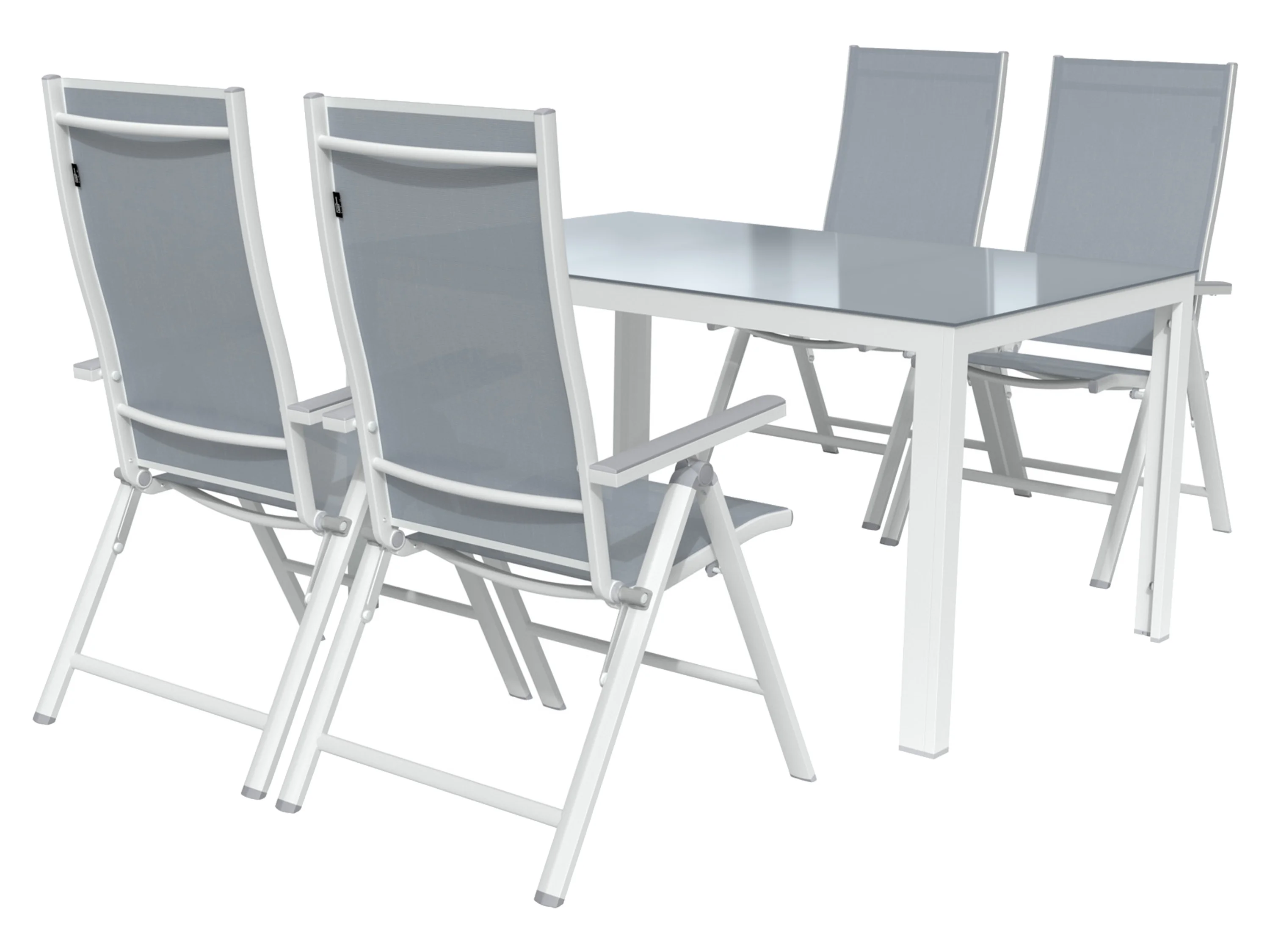 LIVARNO home Zestaw aluminiowych mebli ogrodowych Houston, stól i 4 fotele