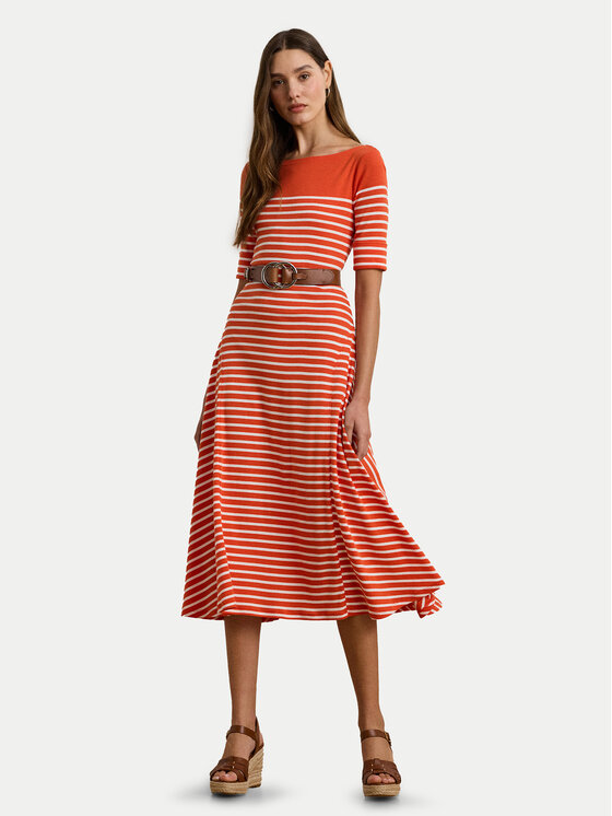 LAUREN RALPH LAUREN Sukienka codzienna 250957728001 Pomarańczowy Regular Fit