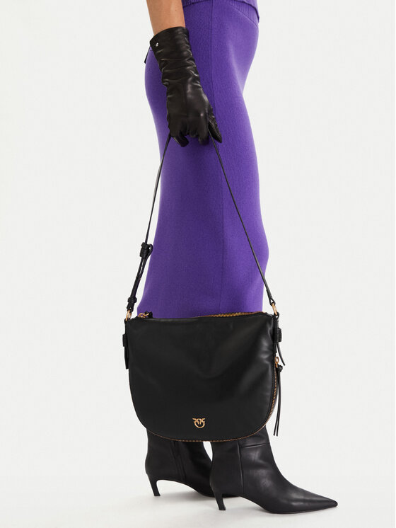 PINKO Torebka Hobo Zip Around Classic AI 25-26 PLTT 105113 A0QO Czarny