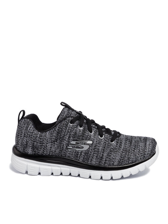 Skechers Sneakersy Twisted Fortune 12614/BKW Szary