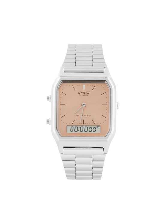 Casio Zegarek Vintage AQ-230A-4AMQYES Srebrny miniaturka