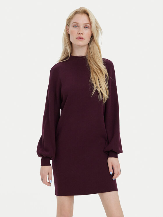 Vero Moda Sukienka dzianinowa Nancy 10249116 Fioletowy Loose Fit