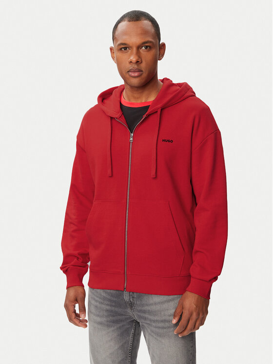 HUGO Bluza Dapozip 50548651 Czerwony Relaxed Fit