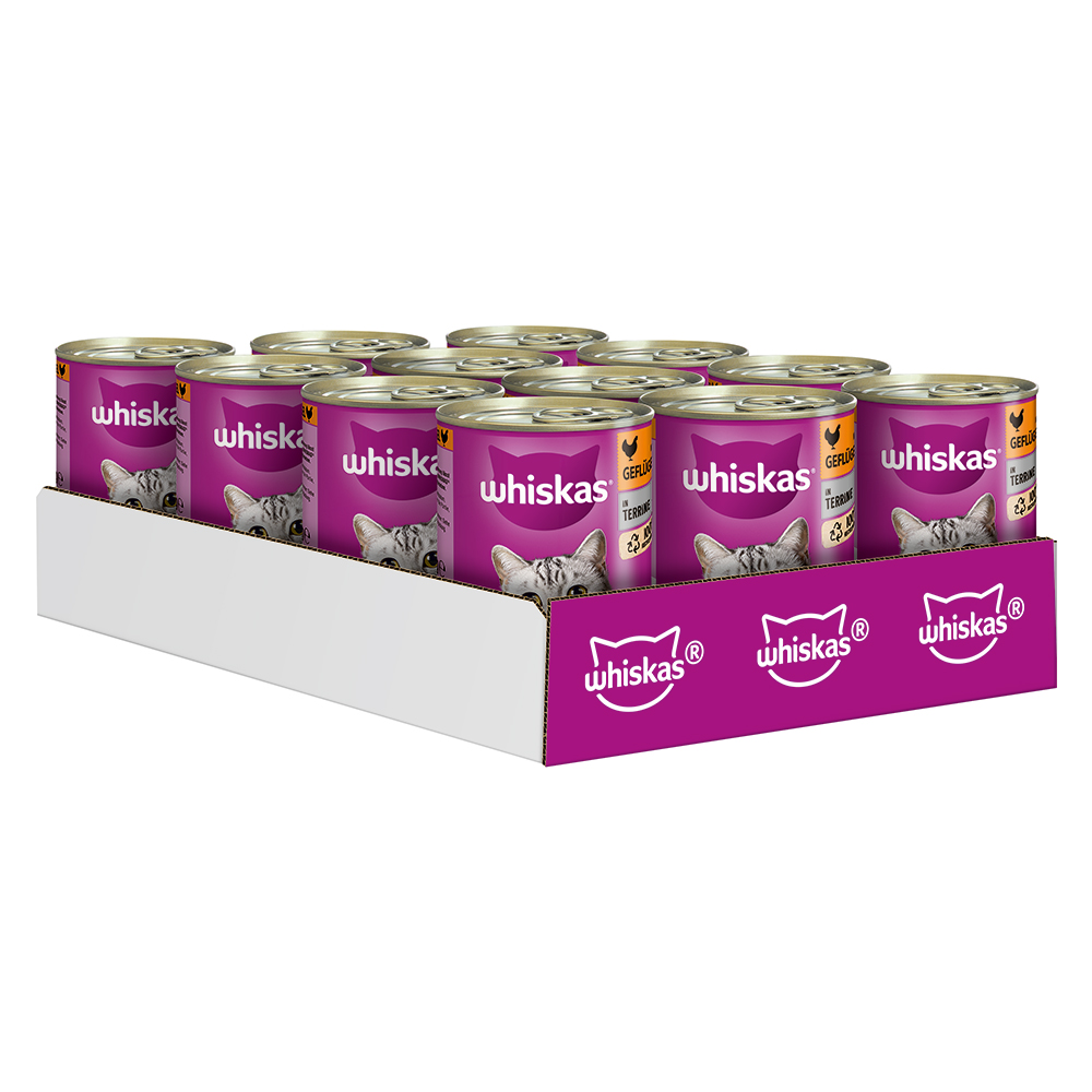 Megapakiet Whiskas Adult, puszki, 24 x 400 g - Pasztet z drobiem