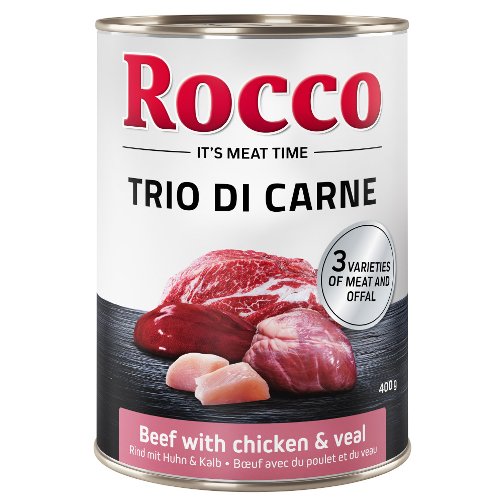 Rocco Classic Trio di Carne, 6 x 400 g - Wołowina, kurczak i cielęcina