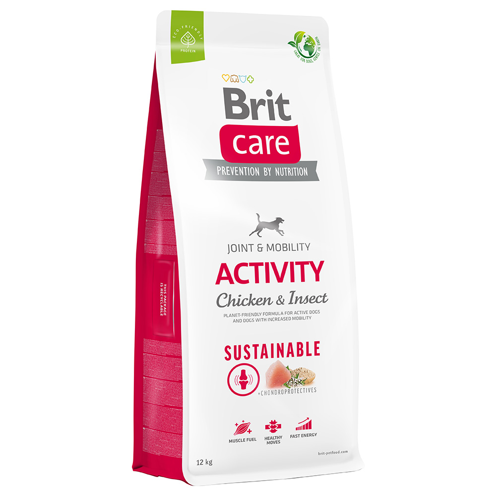 Dwupak Brit Care Sustainable - Activity, kurczak i insekty, 2 x 12 kg
