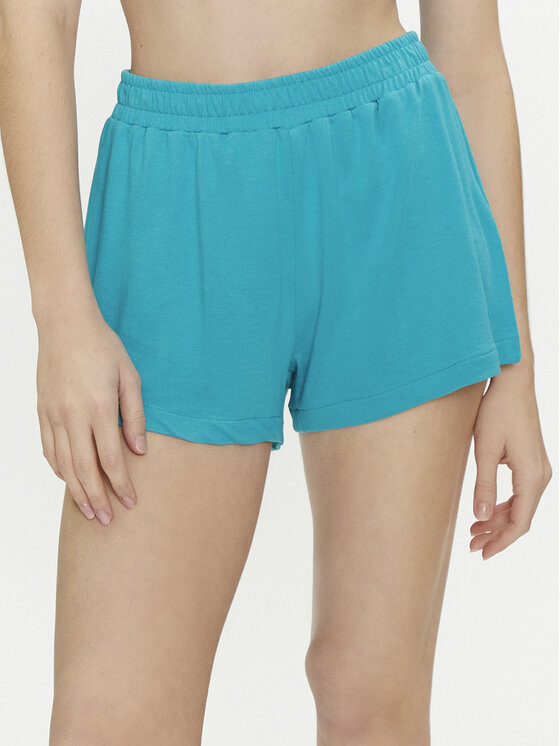 Calvin Klein Swimwear Szorty materiałowe KW0KW02441 Niebieski Regular Fit