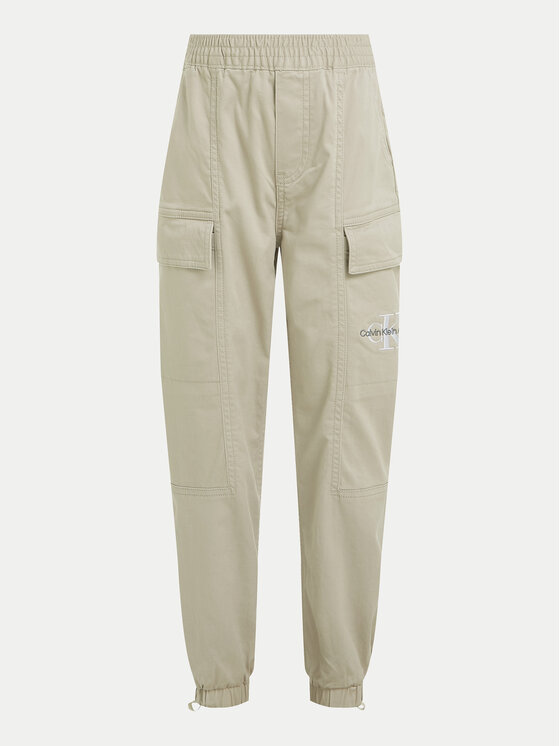 Calvin Klein Jeans Joggery Essential IB0IB02270 Beżowy Regular Fit