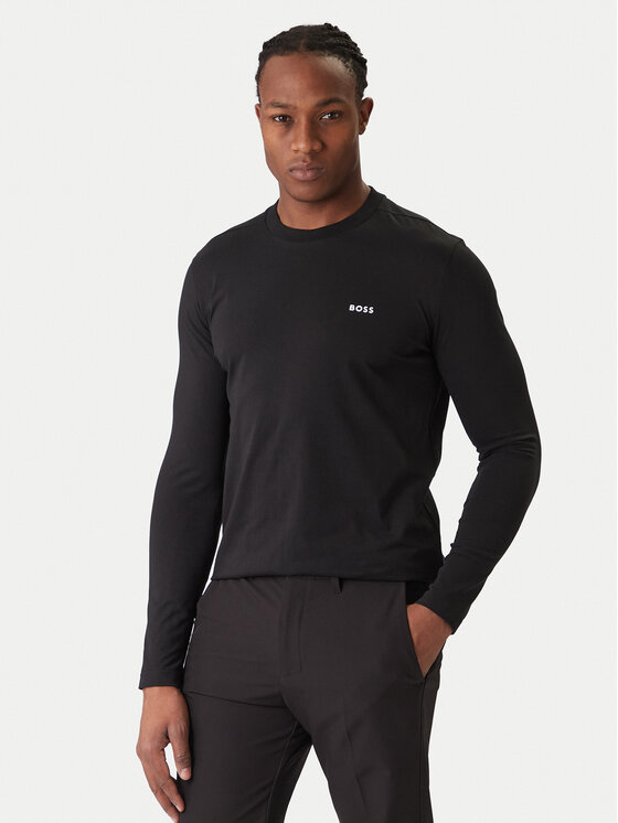 Boss Longsleeve 50506365 Czarny Regular Fit