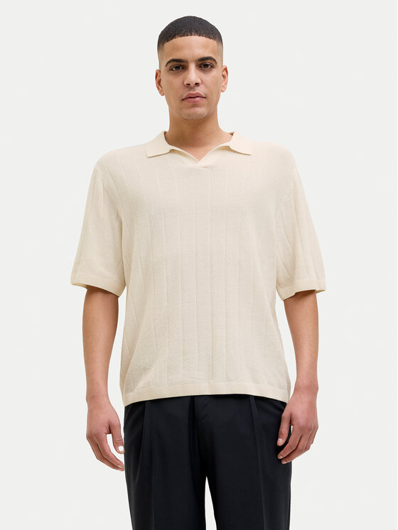 Jack & Jones Polo Varenna 12272578 Beżowy Relaxed Fit
