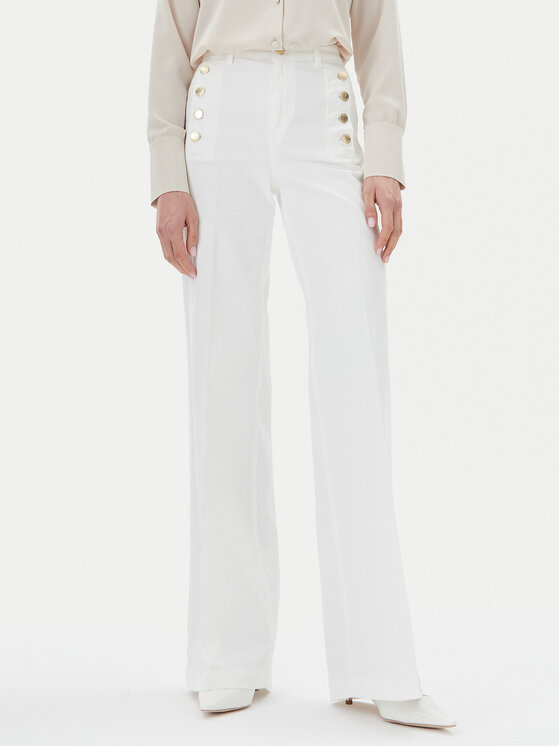 ViCOLO Jeansy DD5144 Biały Wide Leg