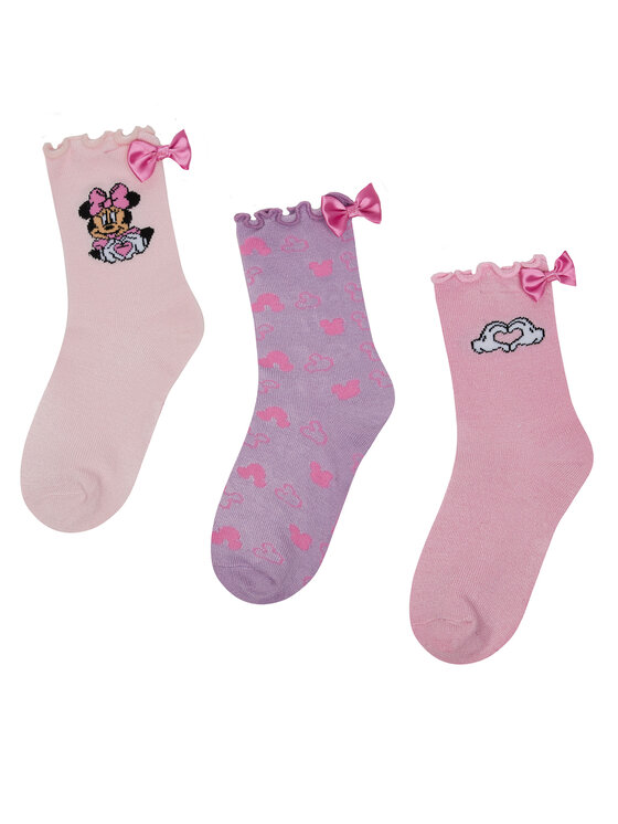 Mickey&Friends Skarpety długie ACCCS-SS25-327DSTC(3-PACK) Różowy