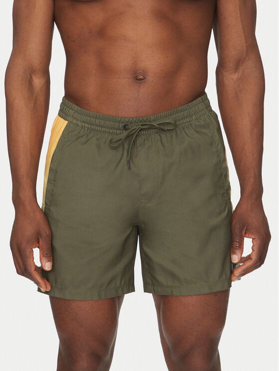 Quiksilver Szorty materiałowe EQYJV04136 Zielony Regular Fit