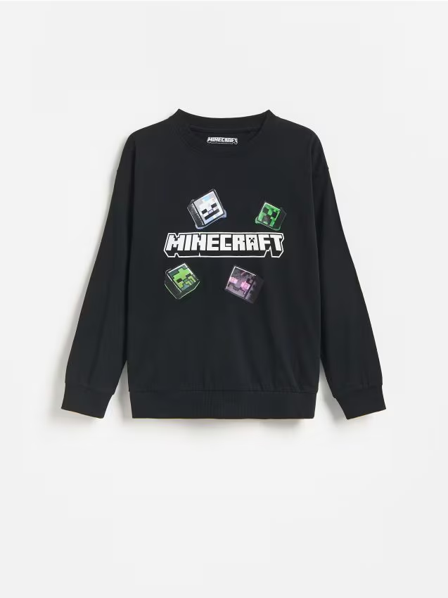 Reserved - Longsleeve Minecraft - czarny