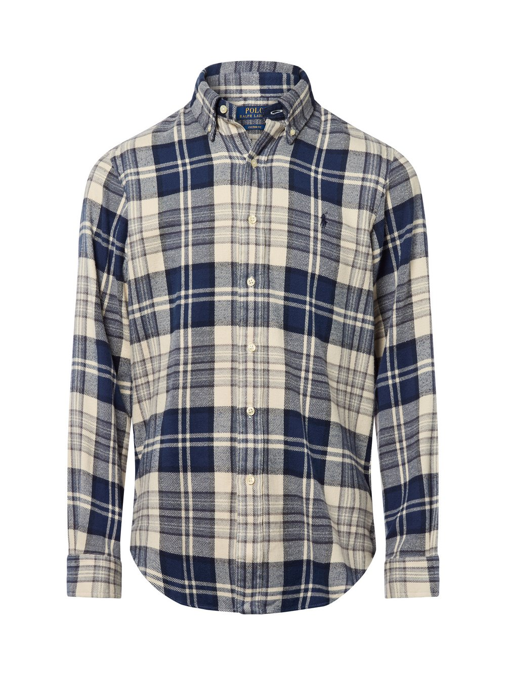 Polo Ralph Lauren Męska koszula flanelowa Mężczyźni Regular Fit Bawełna niebieski|beżowy, XL