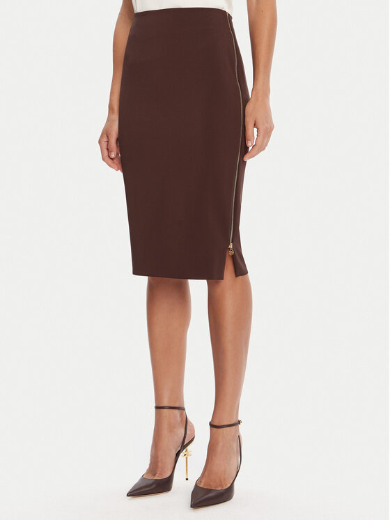 Rinascimento Spódnica ołówkowa CFC0125230003 Brązowy Slim Fit