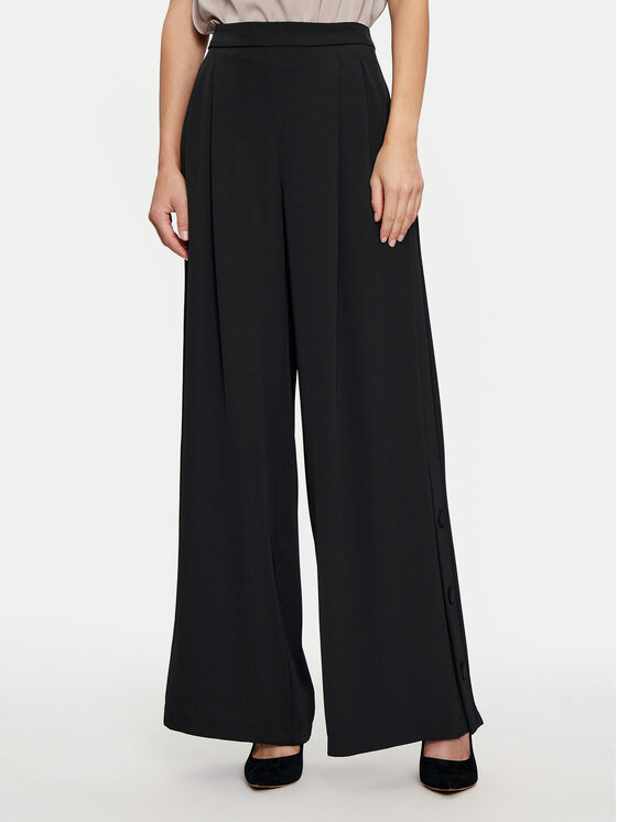 Imperial Spodnie palazzo P5A8IJX Czarny Wide Leg
