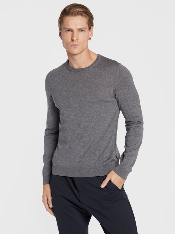 Boss Sweter Leno-P 50468239 Szary Slim Fit