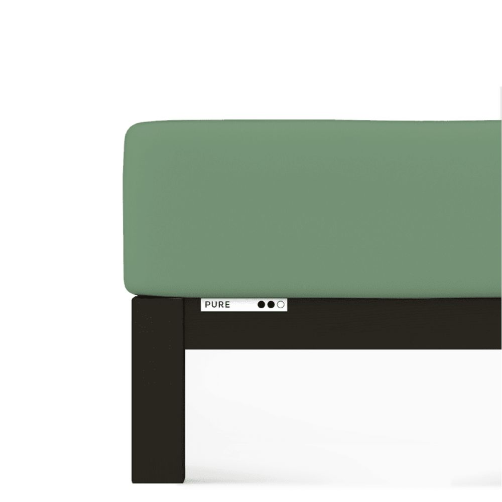 Prześcieradło Pure Schlafgut 90 x 190cm -100 x 220cm 36-40 cm Green Mid 665 bawełna, antyalergiczny