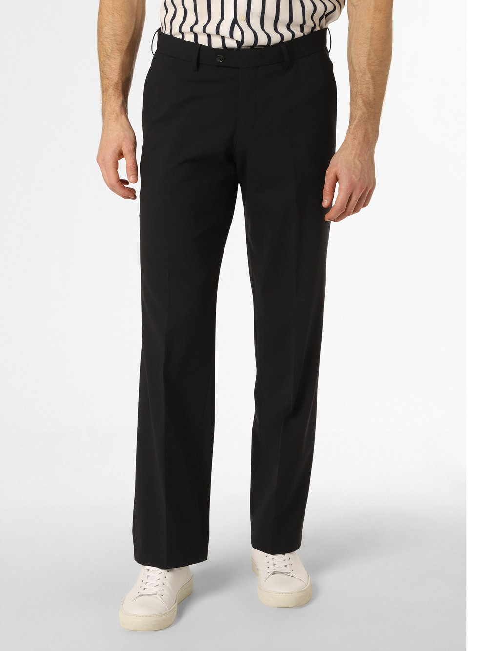 Finshley & Harding London Męskie spodnie od garnituru modułowego Mężczyźni Slim Fit niebieski, 54