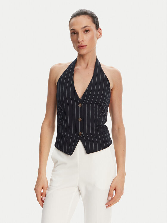 Fracomina Kamizelka FR25SJ5002W761D4 Granatowy Slim Fit