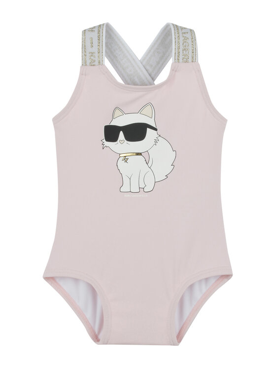 Karl Lagerfeld Kids Strój kąpielowy Z30512 S Różowy